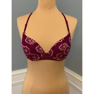Victoria's Secret PINK Racerback Padded Bra 34B Lightly Lined Lace Sexy